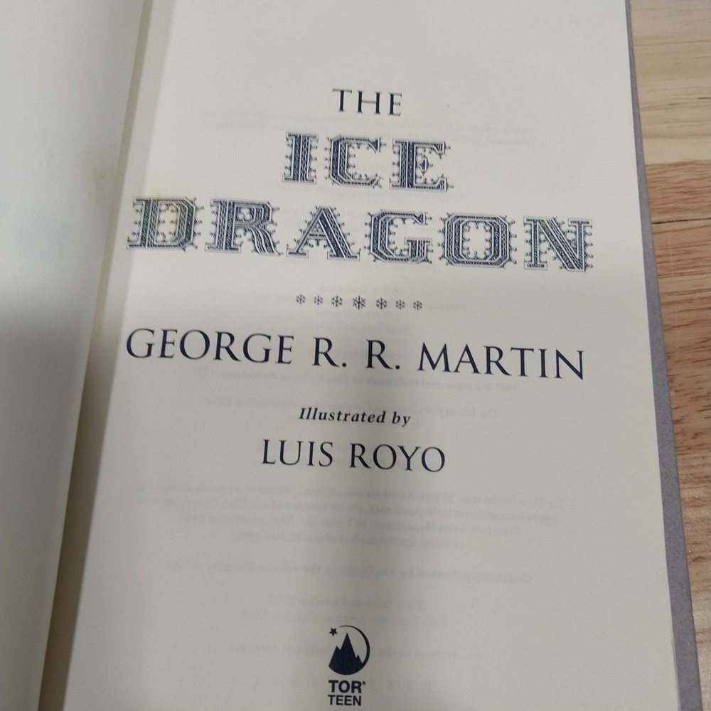 George R. R. Martin Hardcover Book The Ice Dragon